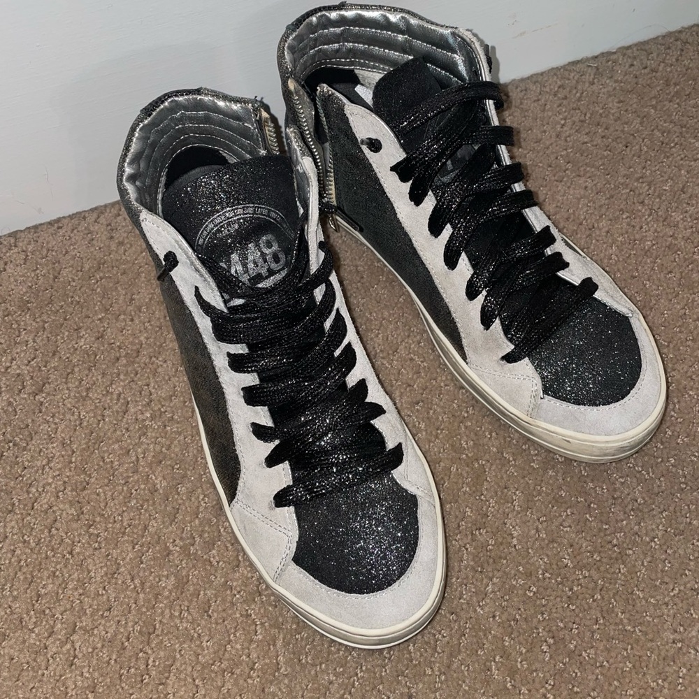 Worn twice, P448 high tops. Like new condition! Size 7